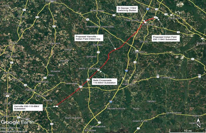 Map of Indian Field-Varnville