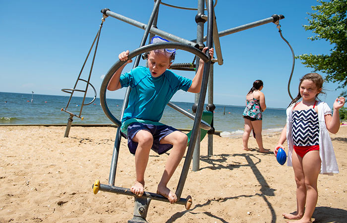 Kid on playground