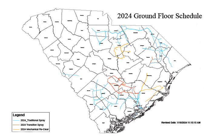 South Carolina map