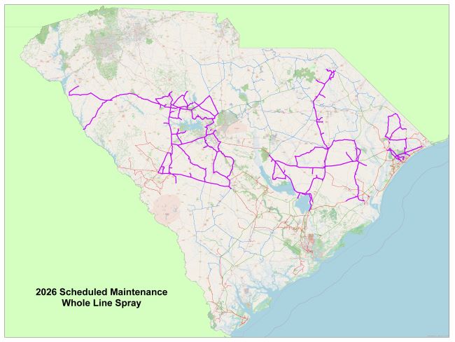 South Carolina map