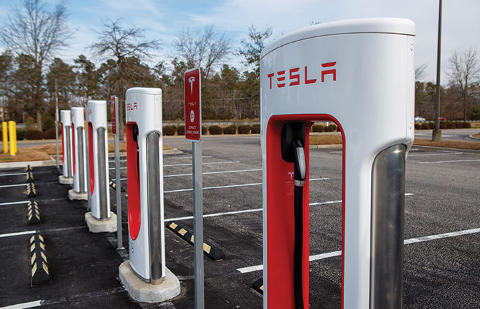 Tesla charging station