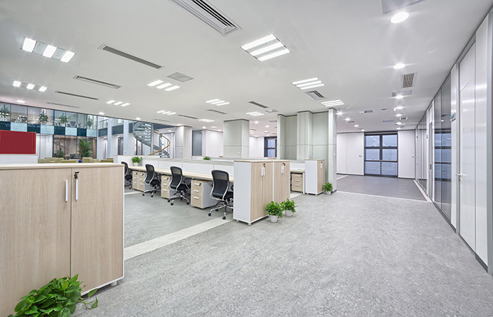 Office with certified new construction lighting