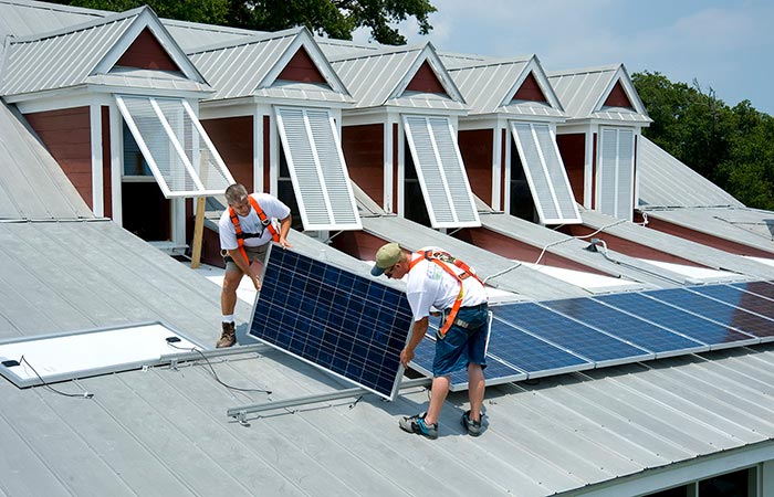 Solar panel installation