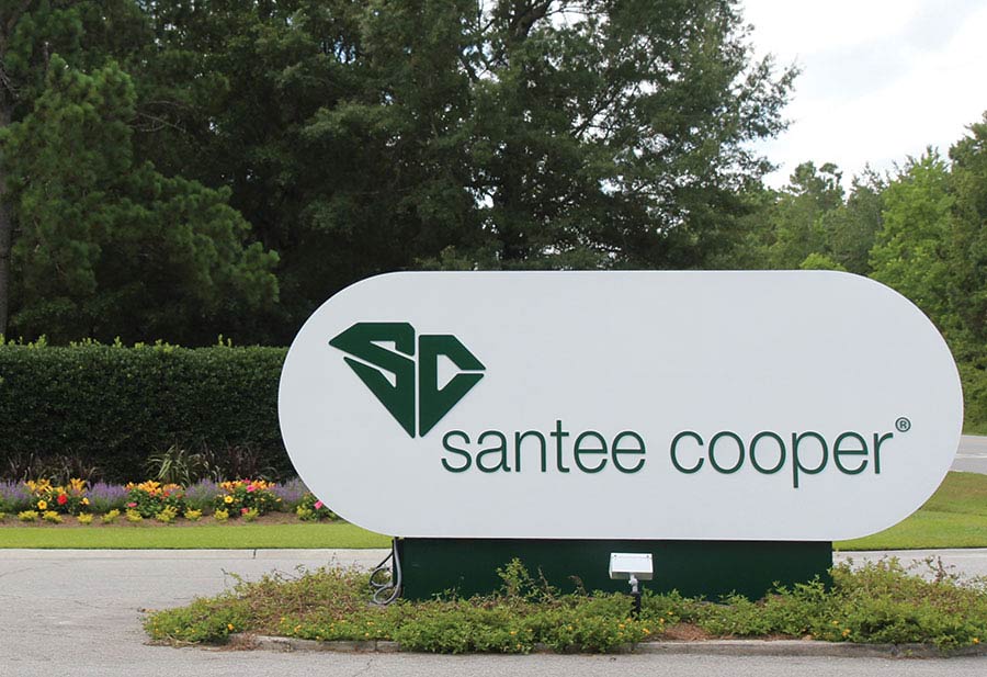 Santee Cooper building sign