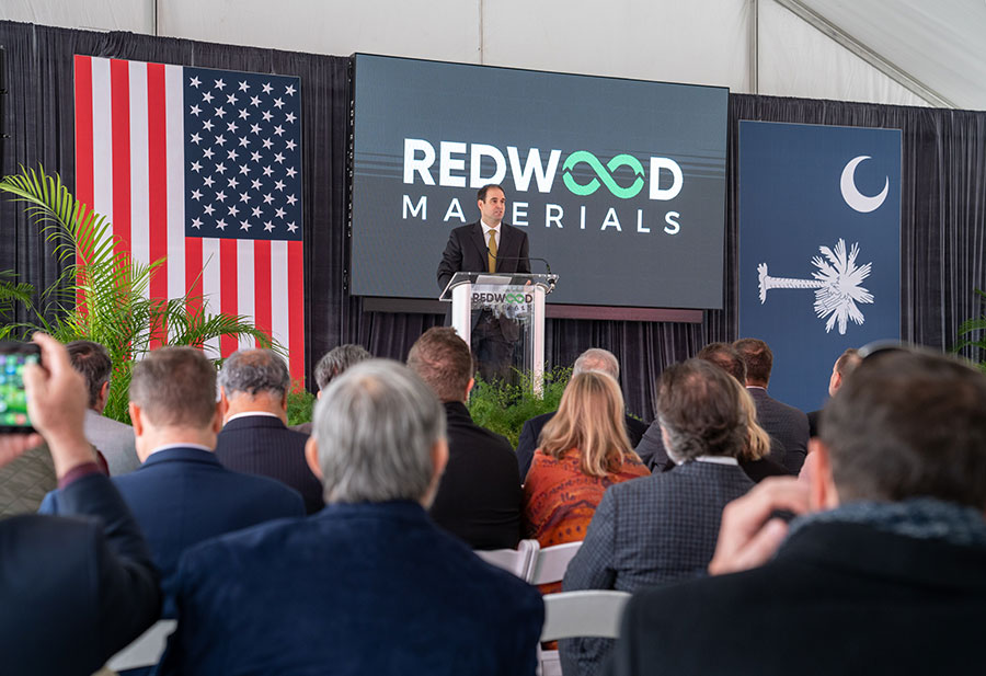 Redwood Materials establishing operations in Berkeley County with largest economic development announcement in state history